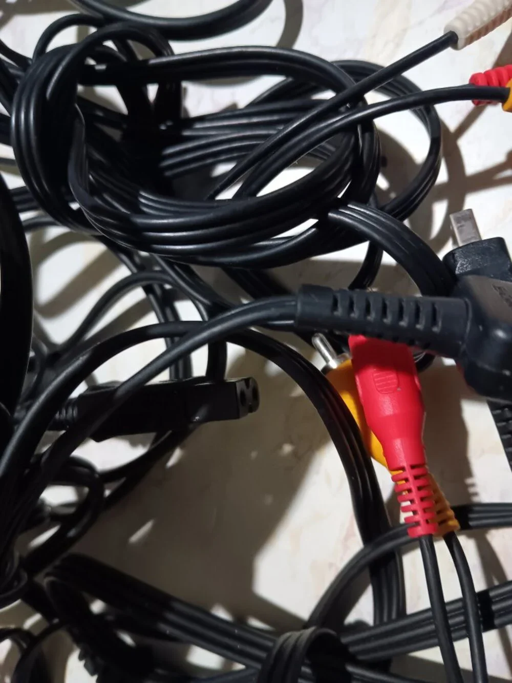 Playstation OEM AV Cord + Power Cable BUNDLE for PS2 Fat and PS1 Consoles